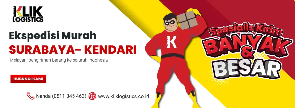 ekspedisi surabaya kendari termurah klik logistics hanya 6000/kg