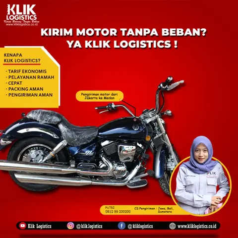 jasa kirim motor klik logistics