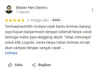 testimoni klik logistics 0