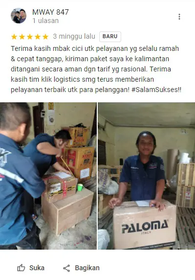 testimoni klik logistics terbaru 1