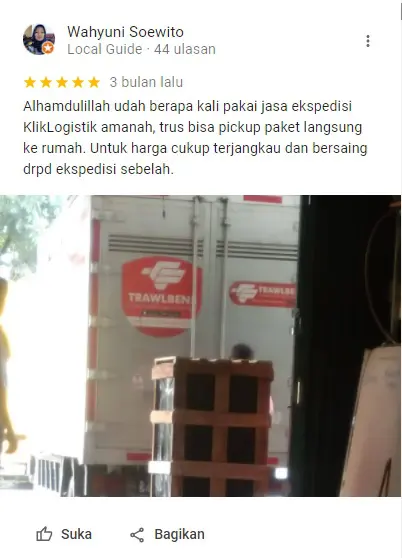 testimoni klik logistics terbaru 2
