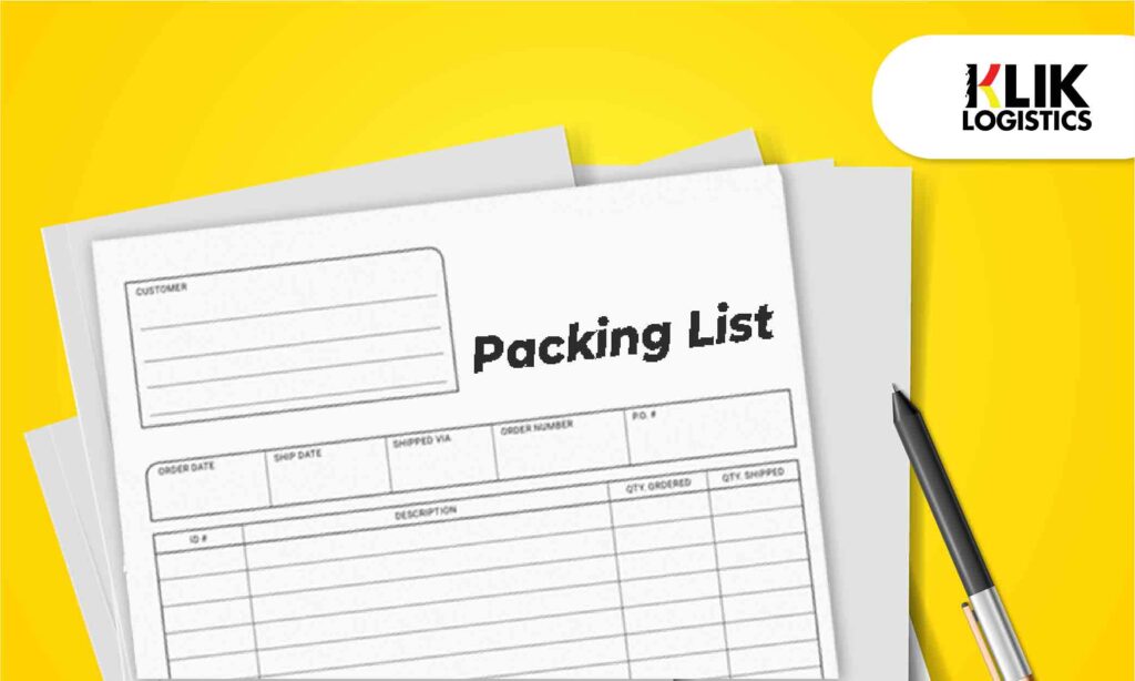 packing list