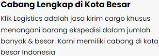 layanan cargo barang jakarta manado memiliki cabang yang lengkap di kota besar