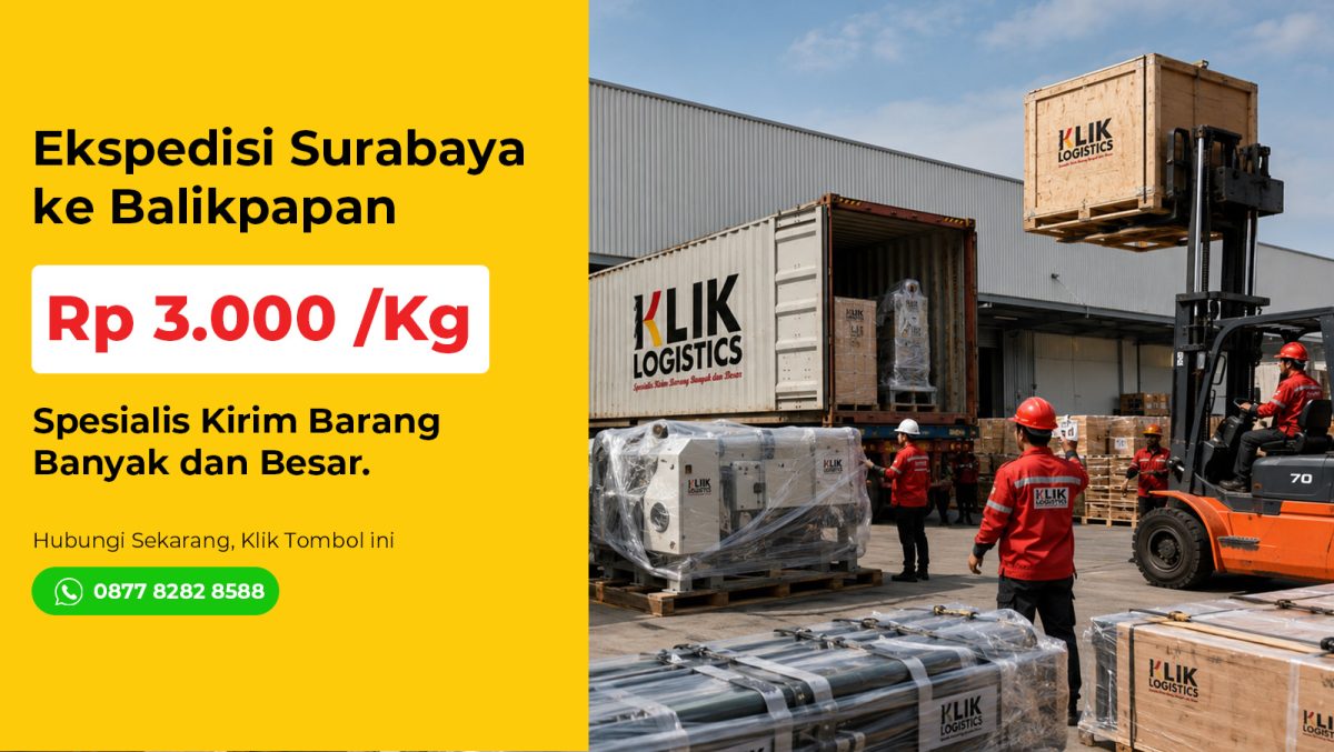ekspedisi surabaya balikpapan klik logistics