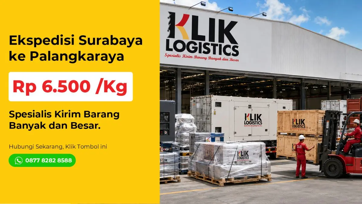 ekspedisi surabaya palangkaraya klik logistics