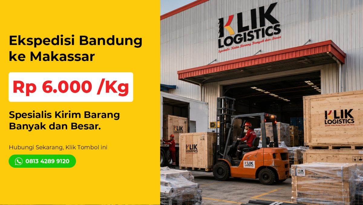 ekspedisi bandung makassar klik logistics