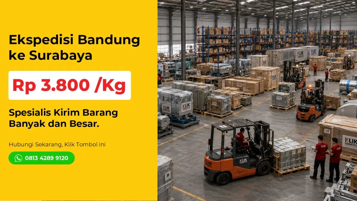ekspedisi bandung surabaya klik logistics