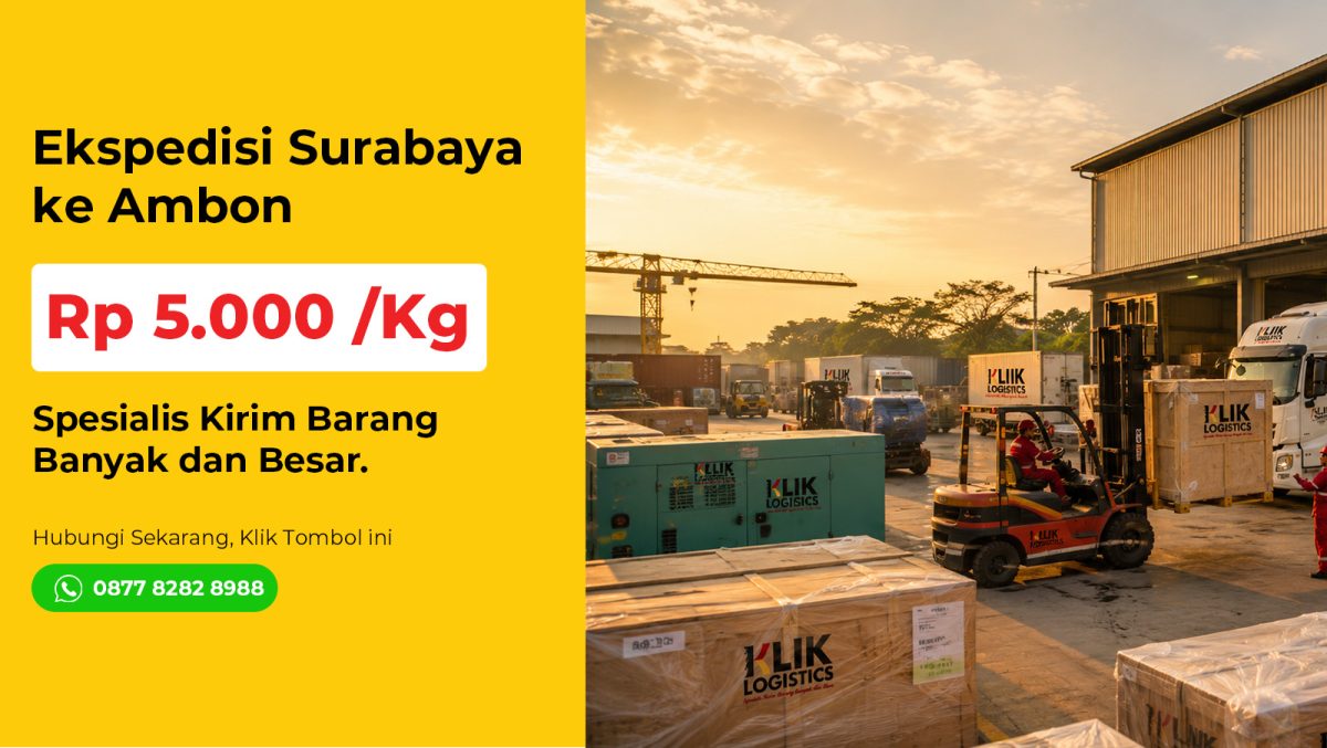 ekspedisi surabaya ambon klik logistics