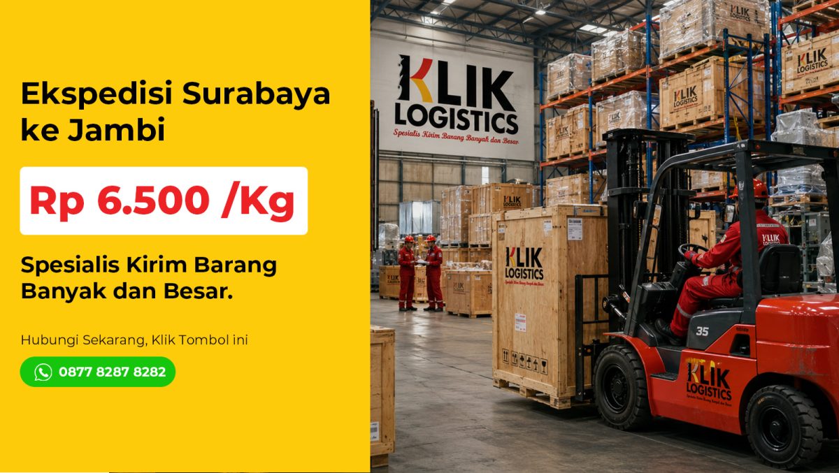 ekspedisi surabaya jambi klik logistics