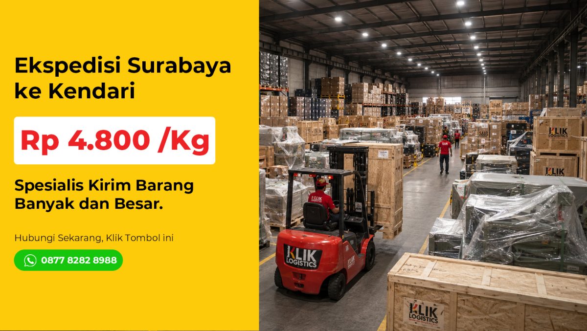 ekspedisi surabaya kendari klik logistics