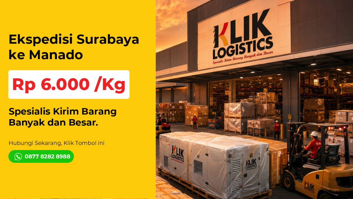 ekspedisi surabaya manado klik logistics