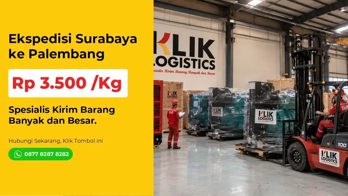 ekspedisi surabaya palembang klik logistics