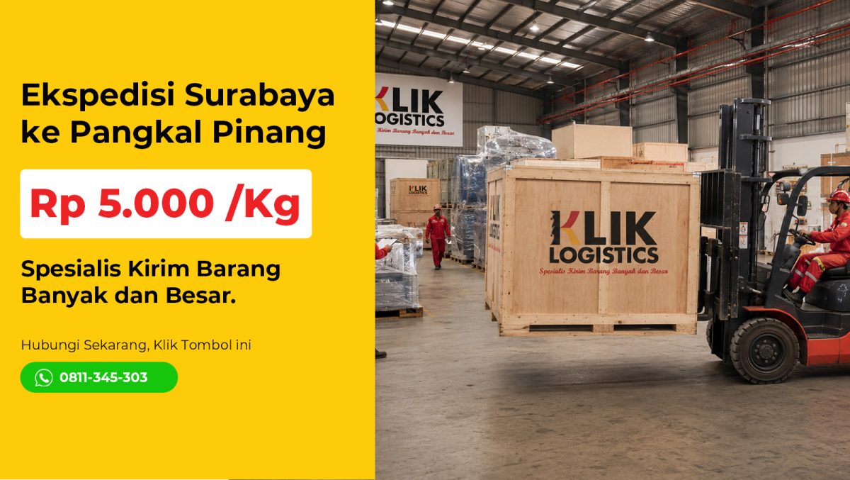 ekspedisi surabaya pangkal pinang klik logistics