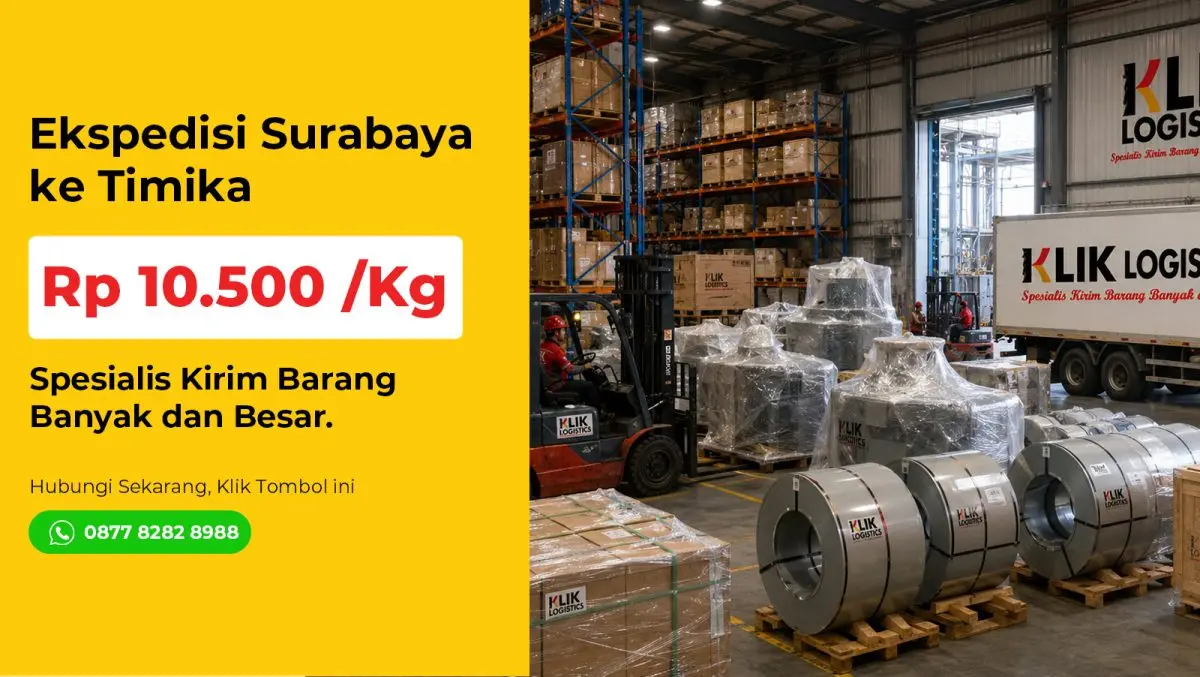 ekspedisi surabaya timika Klik Logistics